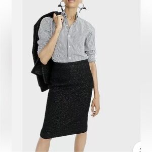 Elegant Black Glitter Skirt